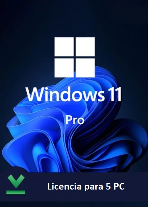 Sistema Operativo Microsoft Windows Pro-11, 64-bits All Languages (5PC).